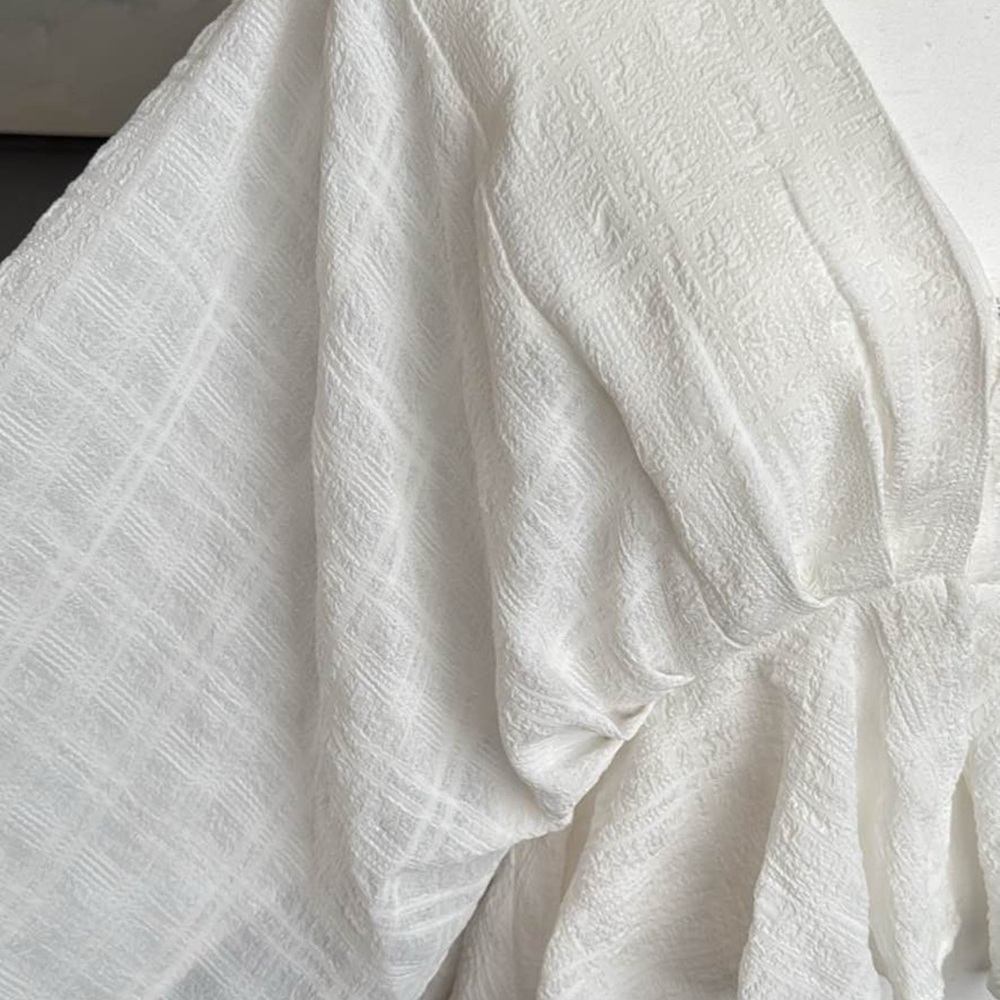 Boho Festival Long sleeve white kimono size medium - Picture 2 of 5